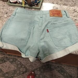 Levi's Women's Aqua Jean Shorts